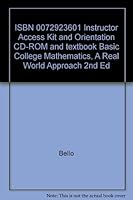 Basic College Mathematics, A Real World Approach 2nd Ed 0072923601 Book Cover