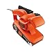 Black+Decker Bandschleifer KA86(720W, mit automatischer Schleifbandzentrierung, vergrößerter Bandwechsel-Hebel, ergonomischer Zweithandgriff, Staubfangsack, einfache Bandmontage) KA86, Orange