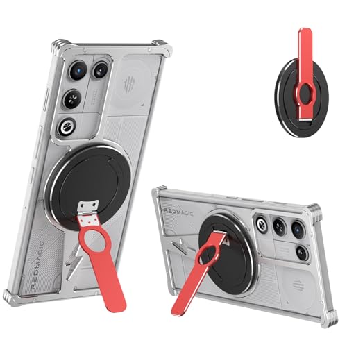 For RedMagic 11 Air �P�[�X ���^���o���p�[ �������X 360�x��]�X�^���h ���M�P�[�X �}�O�l�b�g�� MagSafe �ϏՌ��� �}�O�l�b�g���� �t���[���i�V���o�[�j