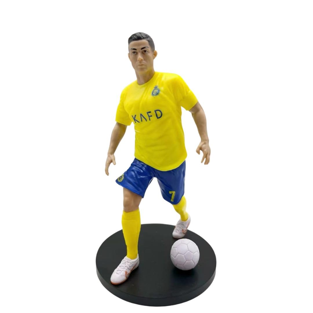 Mayatra's Football Player Figure - Premium Sports Action Figure for Fans, Kids, and Collectors - Detailed Design, Perfect for Display, Gifting (Ronaldo FC)