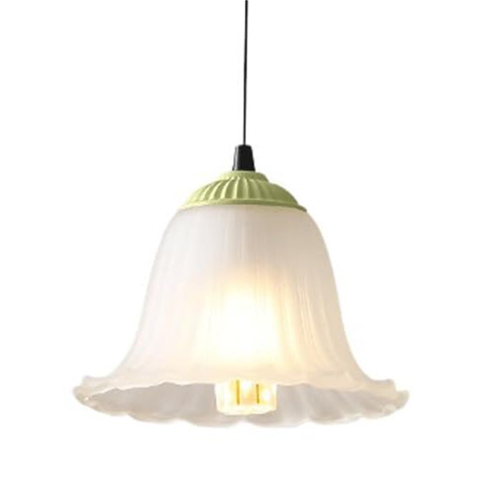 Lámpara francesa de cristal esmerilado con forma de flor creativa 8