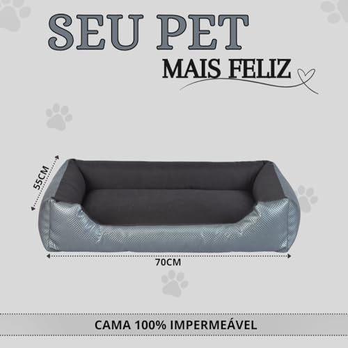 Cama Para Cachorro Porte Médio Impermeável E Lavável Artêmis (Grafite)