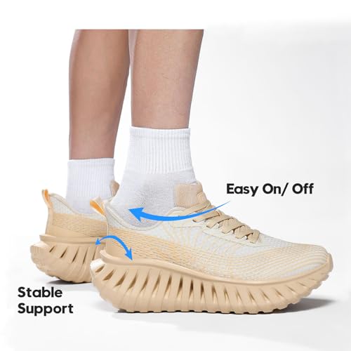 Image of GSLMOLN Walking Shoes for Men Casual Shoes Breathable Lightweight Walking Sneakers for Workouts & Gym Cushioned Flexible Mens Shoes Training Fashion Sneakers