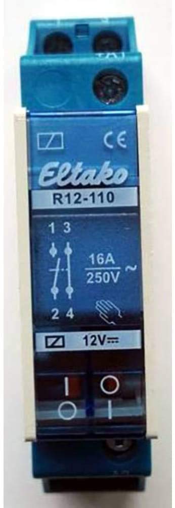 Relais de commutation Eltako de 8A à contacts NO et NF pour isolation galvanique efficace