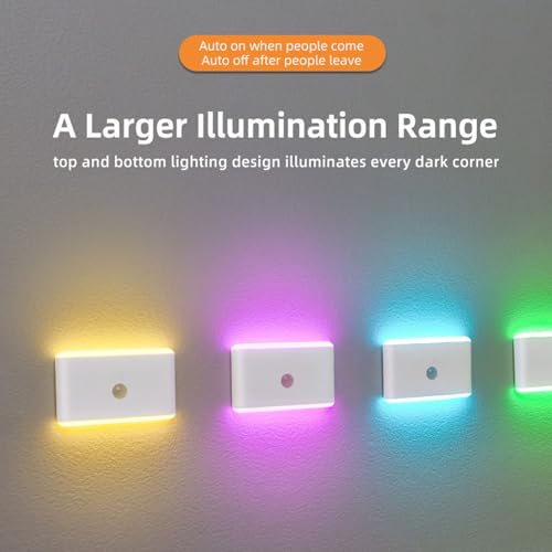 Veilleuse à détecteur de mouvement LED rechargeable intensité variable RVB
