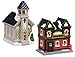 Charmed By Dragons Christmas Village Collection with Houses Figurines Trees and Snowy White Glitter Cotton Drape (29 Piece Set)