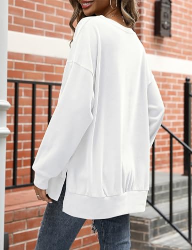 Florboom Womens Oversized Sweatshirts Crew Neck Long Sleeve Tunic Top Casual Fall Soft Pullover3