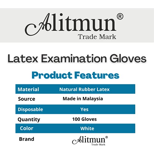 Image of Safe Touch Latex gloves, Medical Examination Gloves Pack of 100, Large Size, Disposable Powdered Hand Gloves, Non-Sterile Gloves