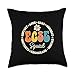 Groovy ECSE Back to School Appreciation WeeK ECSE Squad Early Childhood Special Education SPED Crew Throw Pillow, 18x18, Multicolor