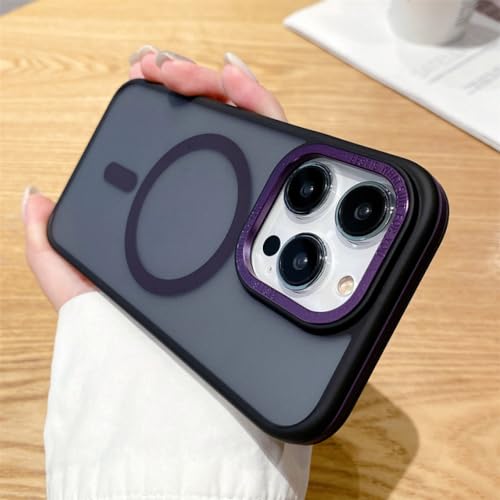 Étui de charge sans fil magnétique violet antichoc iPhone 14