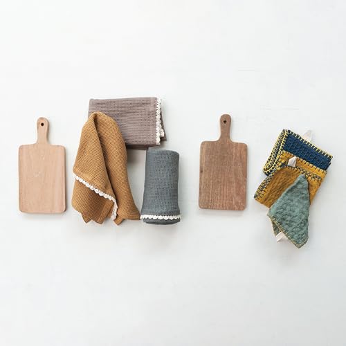 Juego de 3 toallas de cocina con tabla de madera de mango multicolor miniatura 3