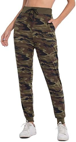 JTANIB Joggers Pants for Women, Active Lounge Drawstring Waist Yoga Leggings Sweatpants with Pockets (Yellow, L)