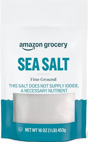 Amazon Grocery, Sea Salt, Fine Ground, 16 Oz