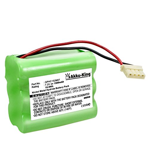 Akku kompatibel mit Dirt Devil Evo M678, Mint Automatic Floor Cleaner, 4000, 4200, 4205, Plus 5000 - ersetzt GPHC152M07 - NI-MH 1500mAh