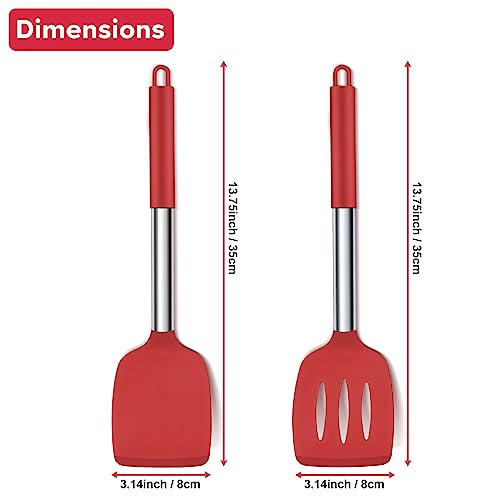 Joyfair Silicone Spatula, Stainless Steel Spatula Pack of 2 - Image 2