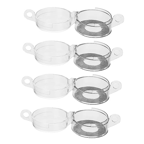 Amosfun 4Piezas Cubiertas Protectoras Transparentes Para Botones De Señal De Protección Contra Polvo y Desgaste Para Botones Señalización