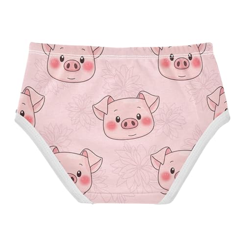 Girls Underwear Toddlers 2t Cotton Panties for Girl Aesthetic Kids Briefs Undies Cute Cartoon Pigs Pink Piggy2