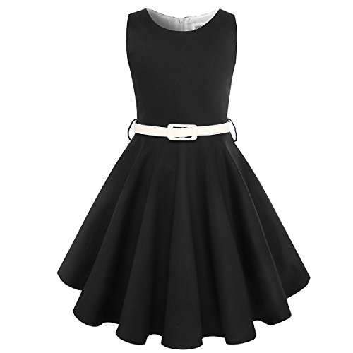 HB HBB MAGIC Girls Vintage Dress 50s Retro Twirling Special Occasion Dresses Size 6-14 Sleeveless Kids Dress2