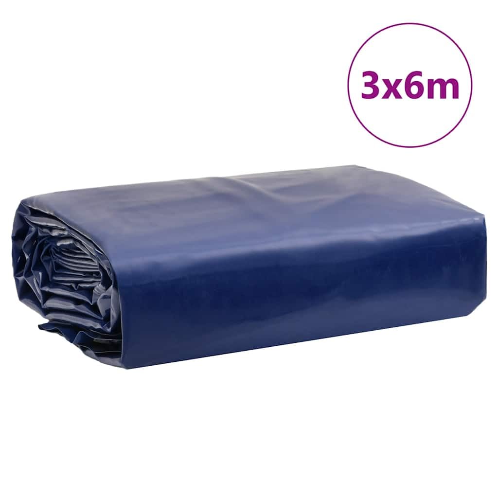 Telone di copertura, 3 x 6 m, in tela con rivestimento in PVC, 650 g/m², antistrappo, impermeabile, resistente ai raggi UV, versatile, per mobili da giardino, auto, rimorchio, barca, cantiere