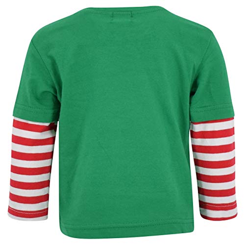 Image of Unique Baby Boys Shirts for Kids and Toddlers Striped Layered Long Sleeve with Embroidery