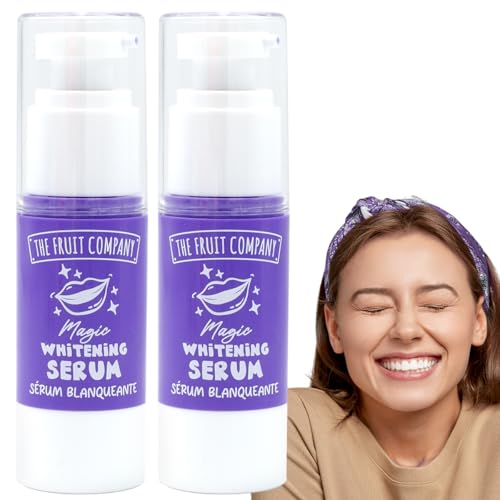 The Fruit Company Sérum Dental Blanqueante 30g Pack 2 | Magic Whitening | Tecnología Violeta Neutraliza Manchas Amarillas | Sonrisa más Blanca en 7 Días | Aroma Mentolado | Cuidado Cosmético Oral