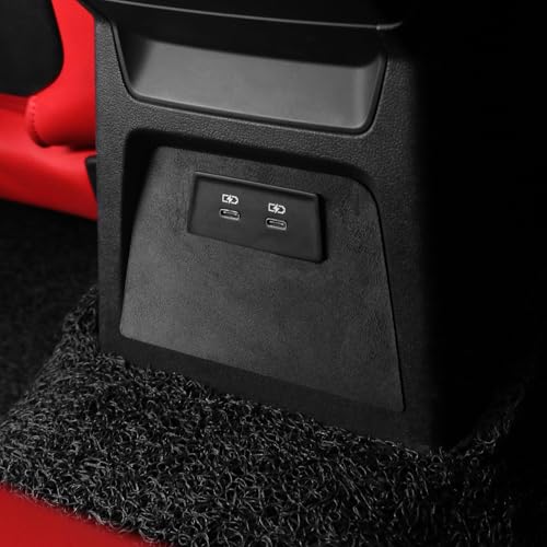 BETTERHUMZ Compatible with Audi A3 8Y S3 RS3 Sportback 2021-2025 Car Rear Center Console Sticker for Alcantara Decor Trim Interior Molding Accessories (Suede Black)