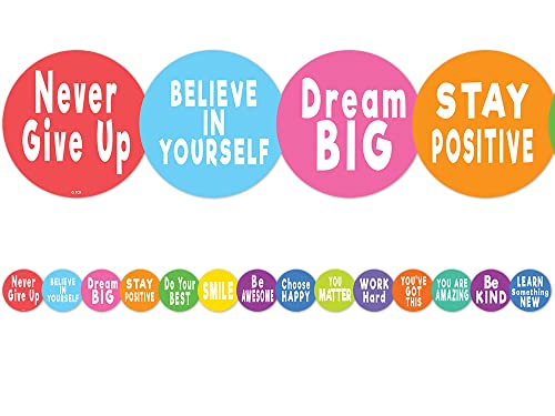 Bordure découpée à messages colorés pour égayer le coin lecture