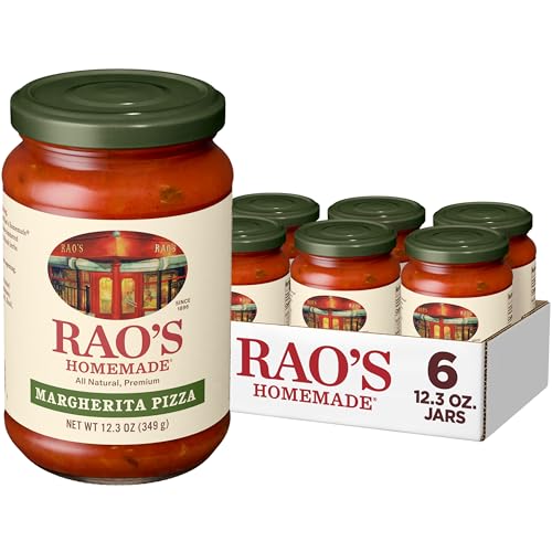 Image of Rao's Homemade Margherita Pizza Sauce Made with Italian Tomatoes, 12.3 oz (Pack of 6)