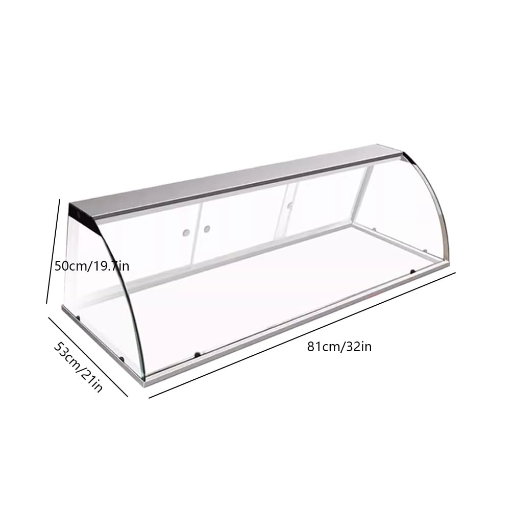 Gewerbliche Thekenvitrine Für Speisen, Gebäckvitrine, Glas-Thekenvitrine Für Bäckereien Für Buffetrestaurants, Einfach Zu Montieren(81x53x50cm)