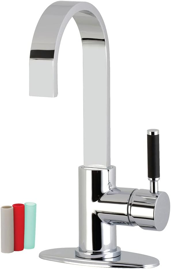 Kingston Brass LS8611DKL Kaiser One-Handle 1-Hole Deck Mount Bar Faucet in Polished Chrome