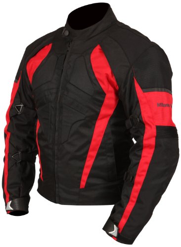 Milano Sport Mjgam0385La Gamma Motorcycle Jacket With Red Accent (Black, Large) #TOP1