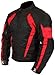Milano Sport MJGAM0385LA Gamma Motorcycle Jacket with Red Accent (Black, Large)
