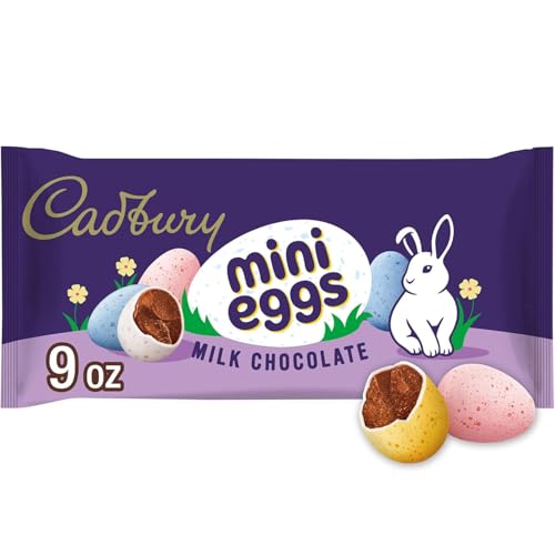 CadburyMini Eggs Milk Chocolate Candy 9 oz Bag Milk Chocolate Eggs - Irresistible Treats Eggs for Special Occasions, Premium Candy Mini Eggs for All Ages