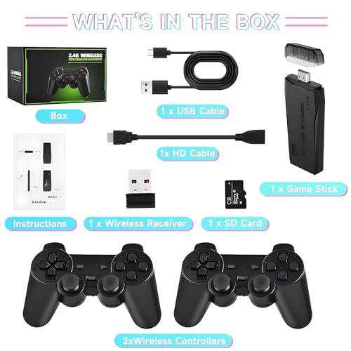 Maleyt Retro Game Player Console Retro Game Stick with 42,000+ Games, Hdmi Output Game Stick, TV-Connectable Game Stick, Plug and Retro Play Video Games for Tv, Wireless Game Stick(256GB) - Image 8