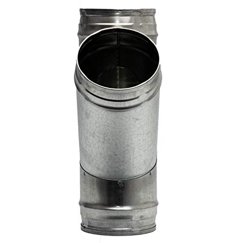 Vent Systems 4\'\' Inch 45 Degree Duct Connector 3 Way Hose Adapter/Splitter for Hose T-Shape Round Pipe Connector- Extractor Fan - Duct Hose Dryer Vent T Connector - 4 Inch 3 Way Fitting - Thumbnail 5