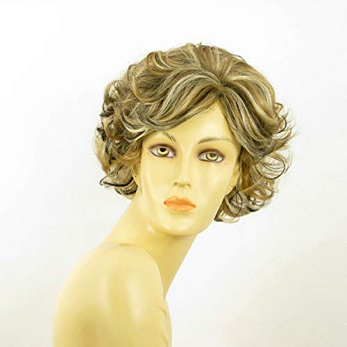 Perruque Courte Bouclée Mathilde LG26 - Blond Clair Doré - Synthétique - Neuf Avec étiquettes