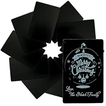 Metal Engraving Blanks for Etching - Anodized Aluminum Sheets - 10 Pack