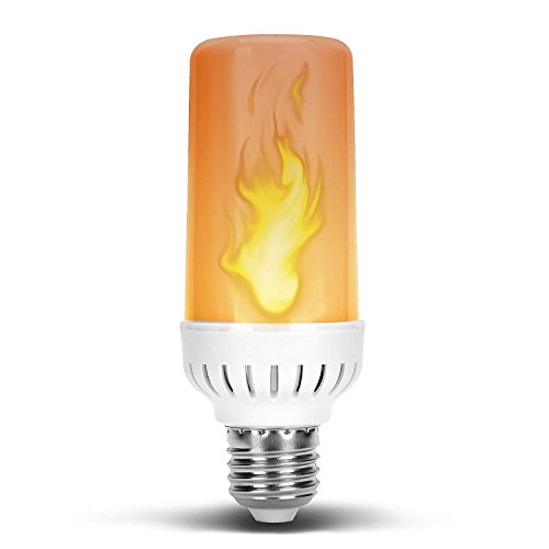 Flame Led Light Bulb In E26 Medium Edison Screw Base Dc 12 Volt Landscaping Low Voltage Lighting For Home Landscape Outdoor Battery System Flickering Glowing Amber Fire Effect (4W, Warm White) 2 Pack #TOP1