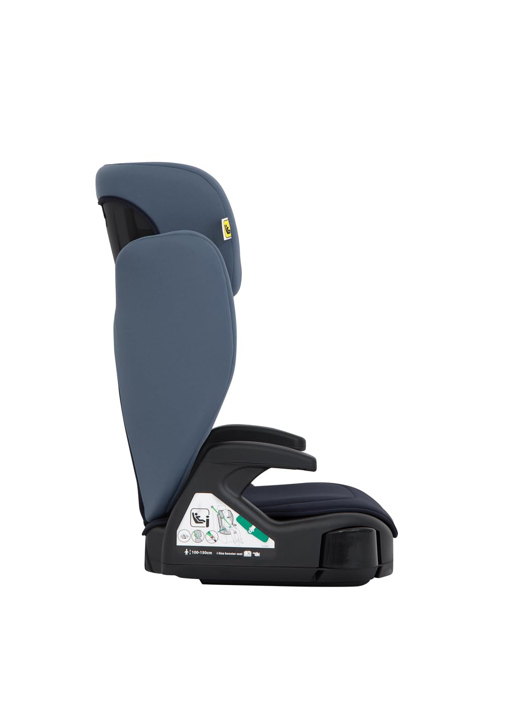 Graco Junior Maxi i-Size R129 rehausseur à dossier haut, env. 3,5-12 ans (100-150 cm), accoudoirs et appui-tête réglables en hauteur, léger, avec porte-boisson, bleu, Navy - 3