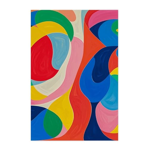 Art mural impression peinture abstraite et autocollants muraux vintage pour chambre