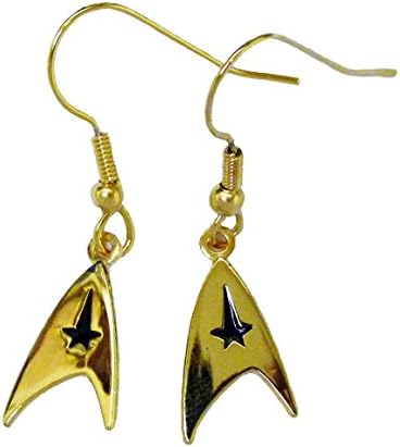 Star Trek Original Series Command Logo Goldtone French Wire Earrings image 4