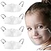 Produktbild 4 Stück Kinder Transparente Offene Gesichtsschutz, Half Face Visier Kunststoff Klarer Gesichtsschutz, Transparente Lippen Mundschutz mit klarem Fenste, Kinder Lip Speaking Visual Transparente (Weiß)