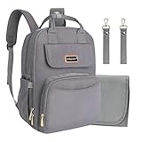 Diaper Bag Backpack Baby Travel Bag Maternity Mommy Nappy Bags for Girl Boy, TYRY.HU Diaper Bookbag for Mom Dad with Changing Pad, Insulated Pockets, Stroller Straps, USB Port, Wide Shoulder Straps