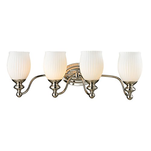 ELK Lighting 11643/4 Park Ridge Collection 4 Bath Light, 9 x 26 x 8", Polished Nickel