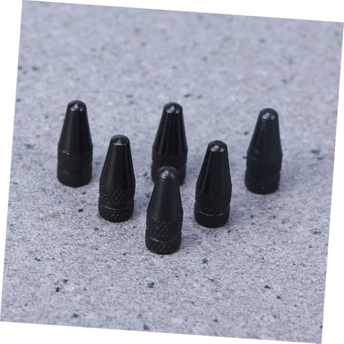 Tapas para válvula de bicicleta Mikinona, 12 piezas, color negro, aleación de aluminio, antiherrumbre, sellado eficaz, fáciles de instalar, tapones para válvulas francesas, para bicicletas de carretera y montaña miniatura 7