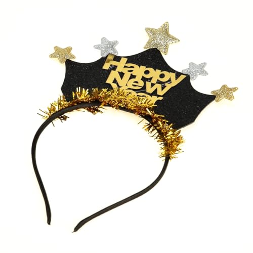 BinaryABC Happy New Year Headband Tiara, Eve Hair Hoop Hairbands Headdress Accessories, 2025 Party Supplies - Image 3