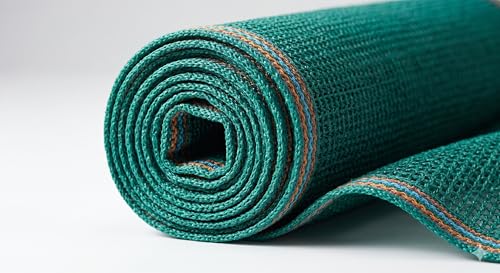 Knitted Shade Net Roll Beige & Green 150 GSM UV Resistant Outdoor Sun Shade Mesh for Garden Balcony & Fence (Green 1.55M)