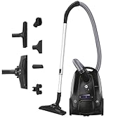 Hoover Telios Extra Lite Aspirateur Traineau avec Sac Compact Silencieux 69dBA, Puissant 700W, Capacité 3,5L, 2 Brosses Sols Durs-Tapis & Spéciale Parquet, Filtre EPA12 Lavable, Accessoires, TXLZ72HM