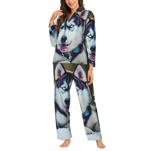Pyjama husky à manches longues idéal pour les soirées cocooning