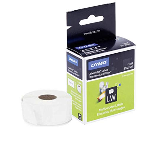 DYMO® Etikett LabelWriter, selbstklebend, ablösbar, Papier, 24 x 12 mm, weiß (1.000 Stück), Sie erhalten 1 Packung á 1000 Stück